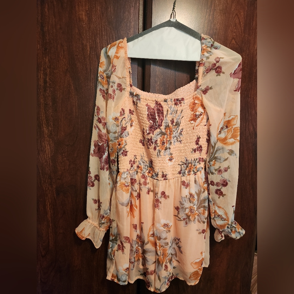 Floral romper abercrombie and fitch